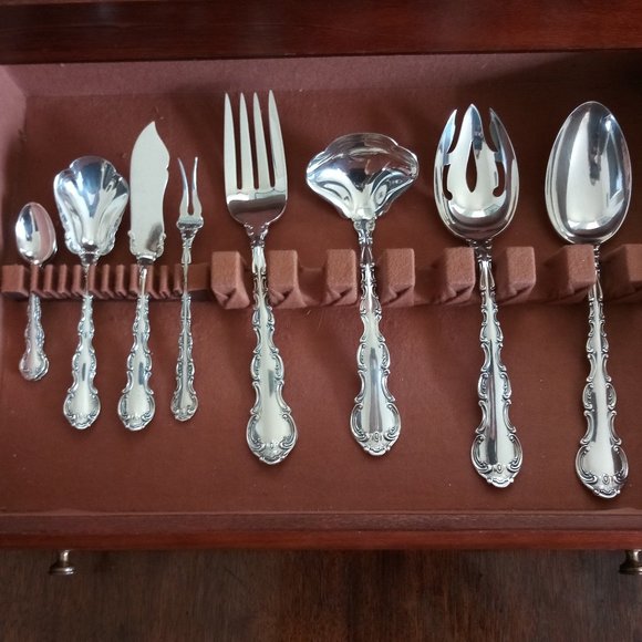 GORHAM 62 PIECE STERLING SILVER FLATWARE - Picture 3 of 4